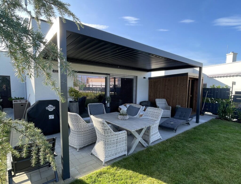 Bioklimatická pergola a exterierové žalúzie